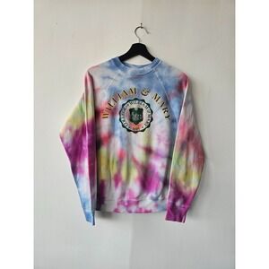 Vintage‎ William & Mary Tie-Dye Sweatshirt Medium Tultex 100% Cotton Crewneck